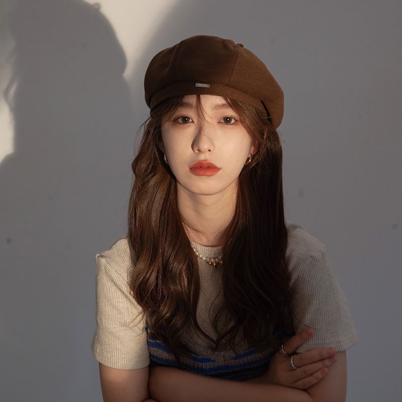 Mũ Beret Màu Đen Phong Cách Hàn Quốc Thời Trang Cho Nữ