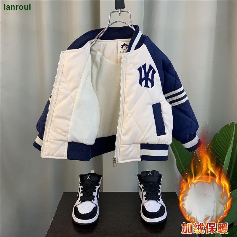 Áo Khoác Bóng Chày Lót Nhung Dày Dặn Phong Cách Mới 2022 Cho Bé Trai