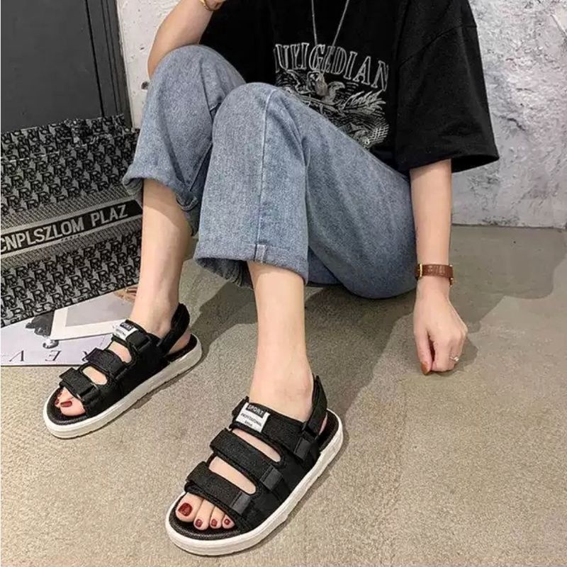 Dép quau hậu nam nữ đế cao 3cm .sandal 2 quai thời trang cho học sinh sinh viên