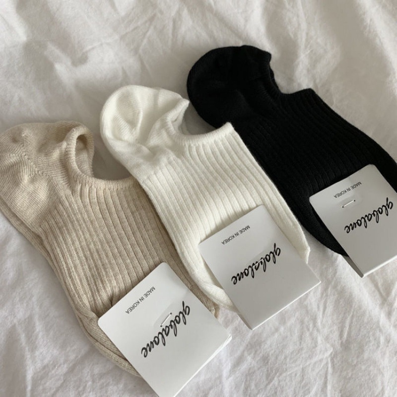 Tất Vớ Cổ Ngắn Nam Nữ Kiểu Dáng Trơn Co Giãn Bốn Chiêu Unisex Style Hàn Quốc Jelishop