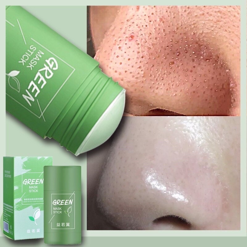 Lăn Trà Xanh Mặt Nạ Dạng Thỏi Sạch Bụi Mụn Cơm