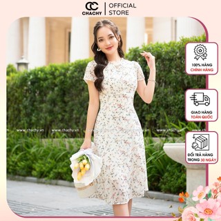 Đầm trắng cổ nơ CHACHY CC67