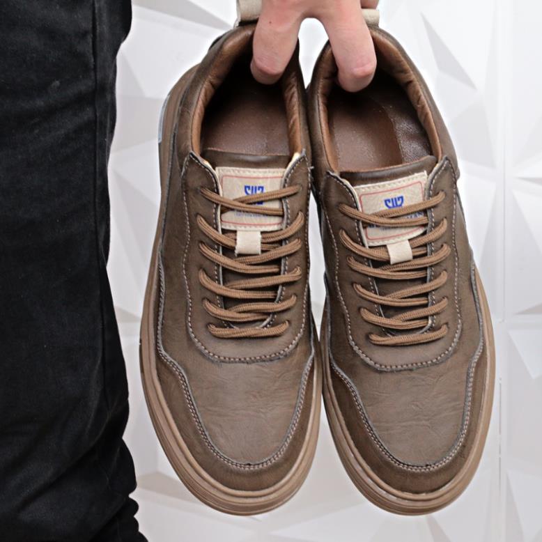 Giày sneaker nam BARITTA da nappa đế cao su đúc tăng chiều cao 4 cm, 3 màu  -  BKM004