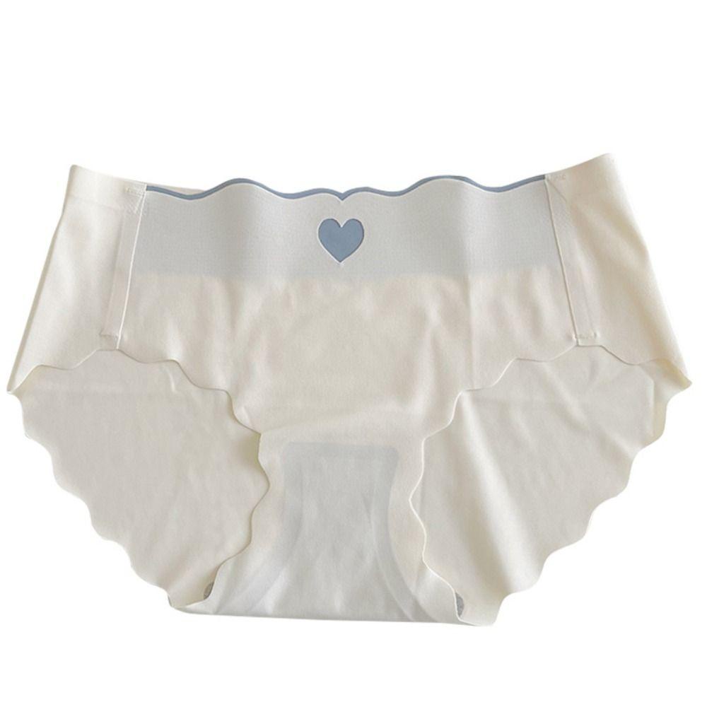 FALLFORBEAUTY Quần Lót Cotton Lưng Vừa Màu Sắc Đơn Giản Thoải Mái Thoáng Khí Phong Cách Hàn Quốc Cho Nữ