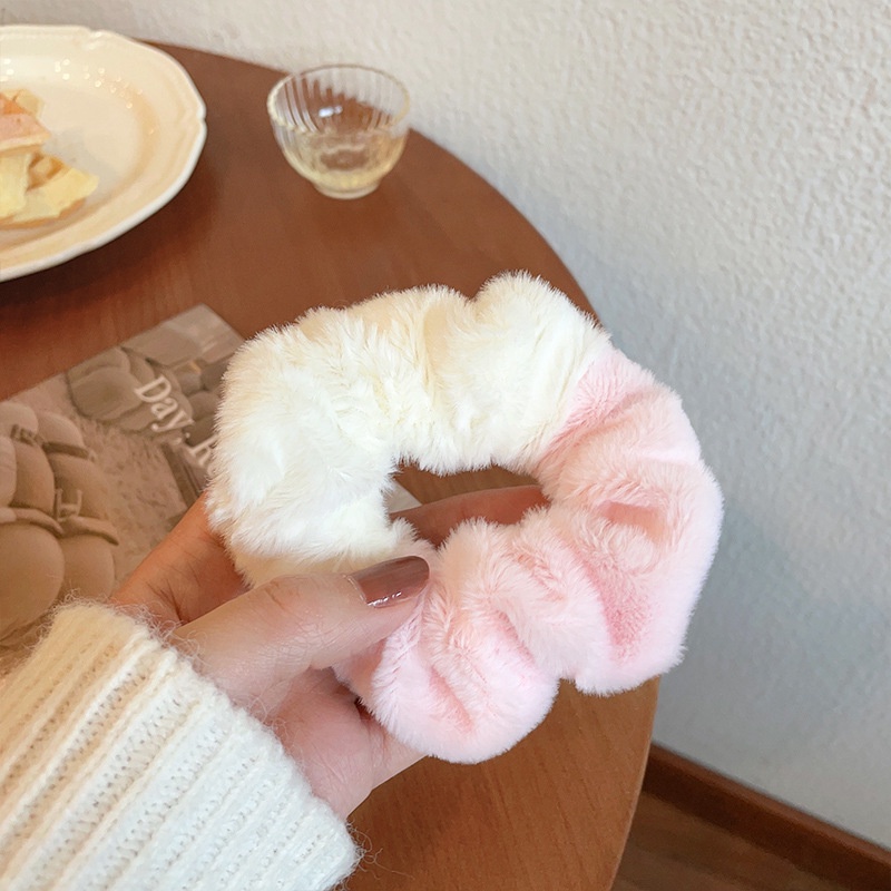 Dây Cột Tóc Lông Nhung Nhiều Màu Đơn Giản Thời Trang Cho Nữ