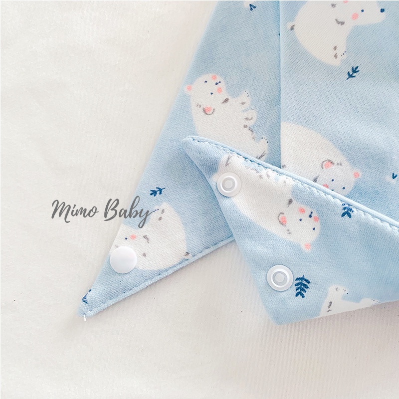 Set 5 yếm cổ tam giác chất liệu cotton in hình đáng yêu cho bé YC14 Mimo baby