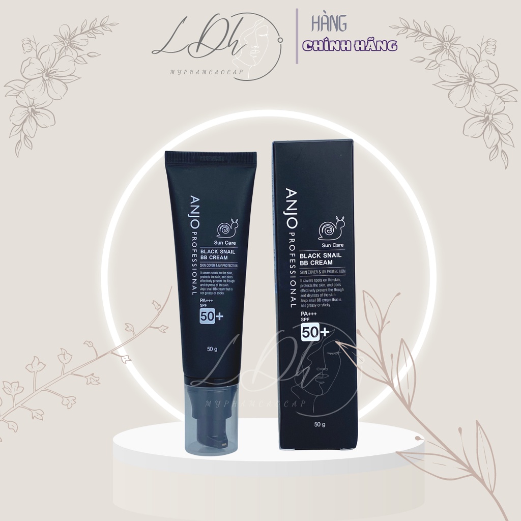 Kem nền BB trang điểm chống nắng, trắng mịn da, che khuyết điểm Anjo Professional Black Snail BB cream Hàn Quốc 50ml