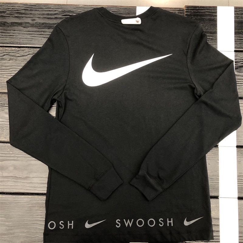 Nike Áo Thun cotton swoosh Cổ Tròn Dài Tay Thời Trang Thể Thao Dành Cho Nam 2023 dz3044