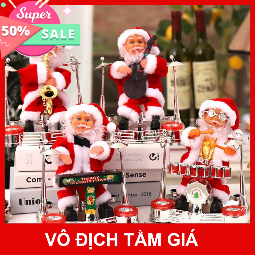 Combo Bộ Đồ Chơi Ông Già NOEL, Ông Già Noel Leo Dây, Leo Thang, Ống Khói, Nhảy Múa Sử Dụng Pin, Đồ trang trí Giáng Sinh