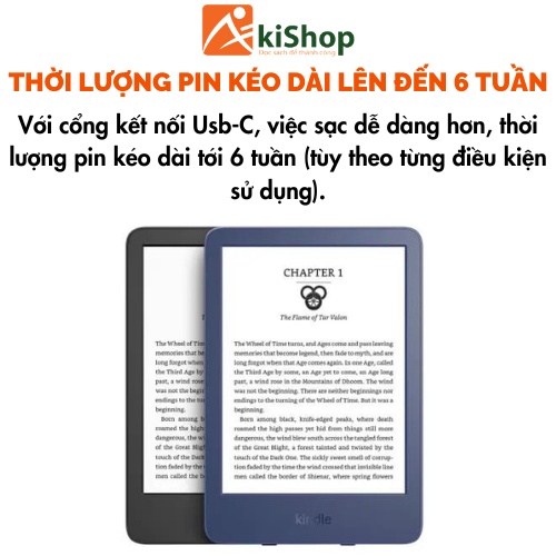 Máy đọc sách New Kindle 2022 16GB chính hãng akishop | BigBuy360 - bigbuy360.vn