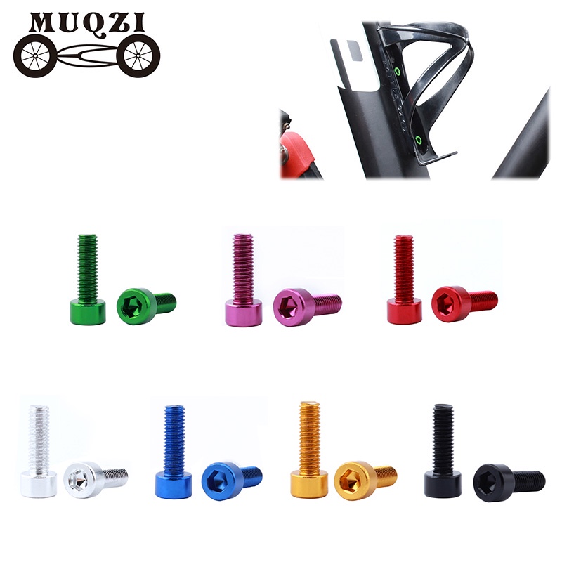 Bộ 2 Ốc Vít M5 * 15MM Bằng Hợp Kim Nhôm Gắn Cố Định Bình Nước Xe Đạp Leo Núi