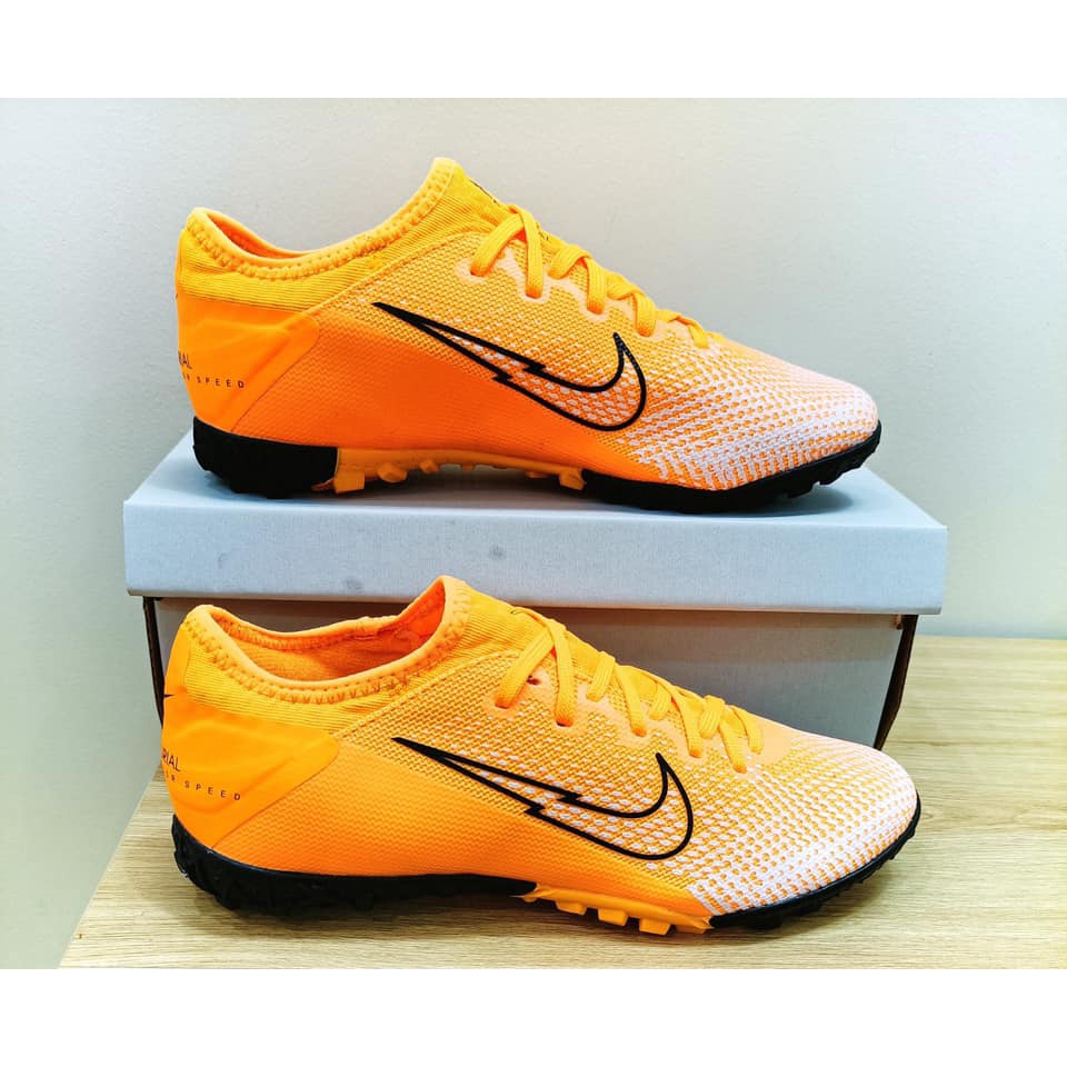 Giày Đá Bóng Mercurial Vapor 13 Pro Cổ Chun Đế TF Màu Cam