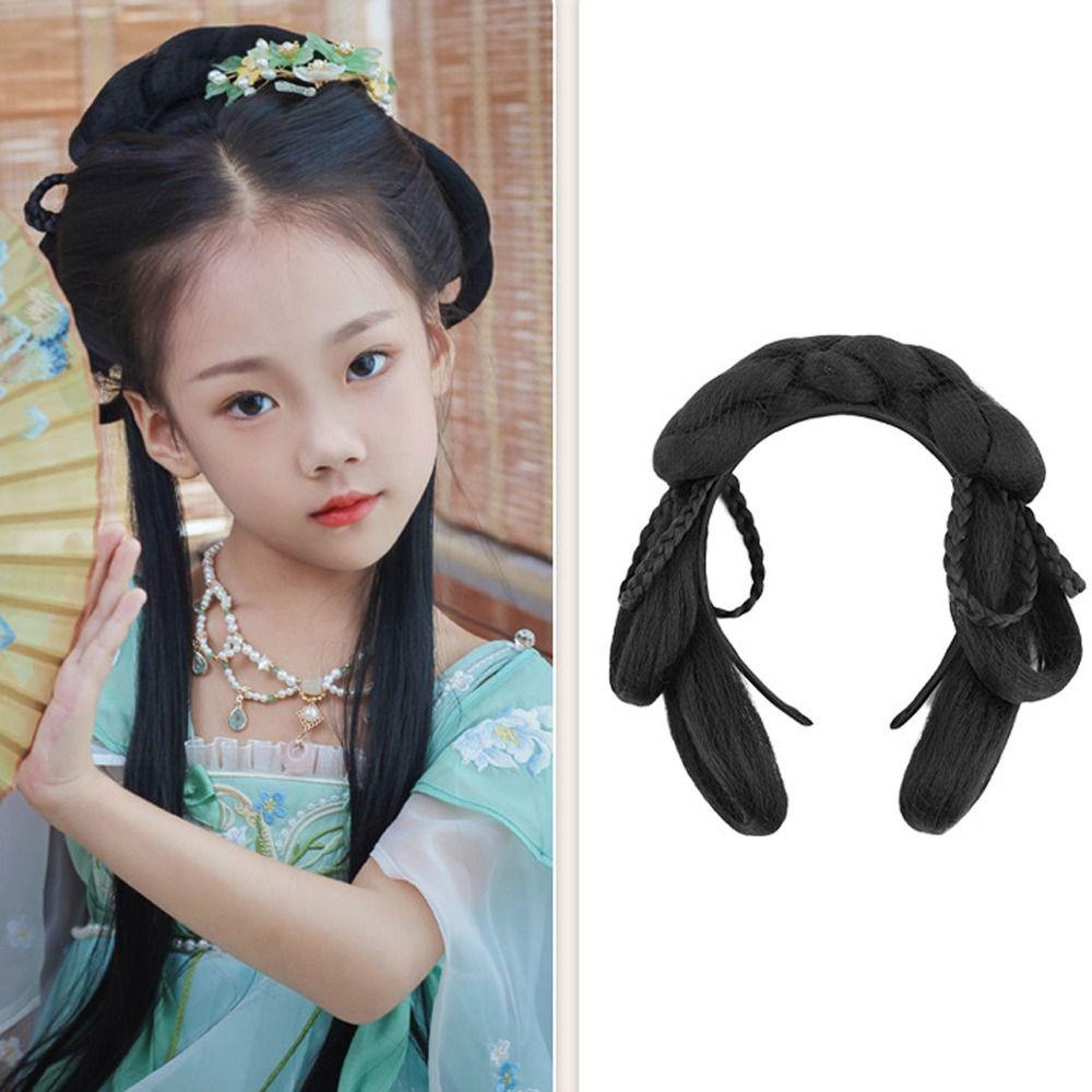 Băng Đô Cài Tóc Giả Thời Trang Hàn Quốc Cổ Điển Cho Bé Gái