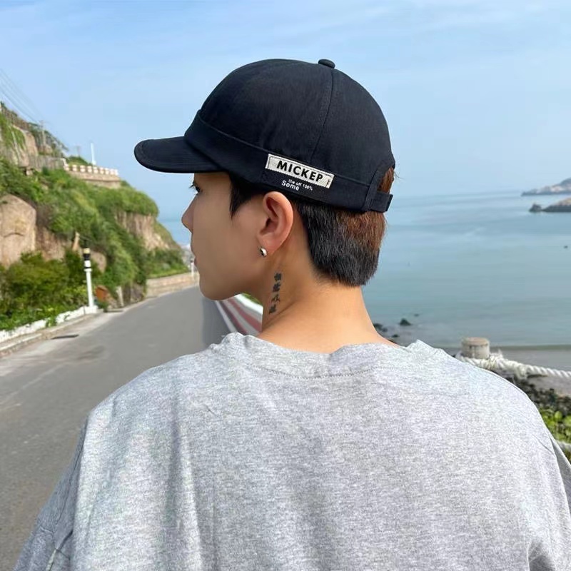 Mũ lưỡi trai THE CAPAL màu trơn in chữ phong cách hiphop Hàn Quốc