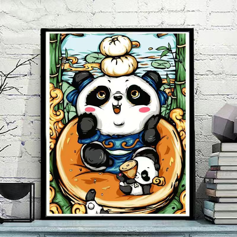 Tranh Tô Màu Theo Số, Tranh Hổ. HỔ Ngày Tết, KT 40x50cm, Có Khung, Đủ Phụ Kiện, Tranh Số Hóa Hottrend