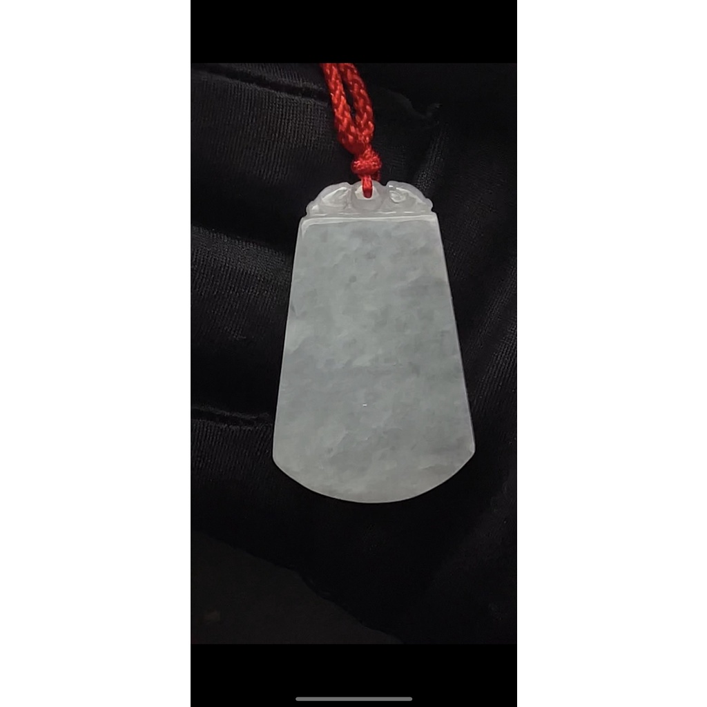 Mặt dây Ngọc bội phong thuỷ bình an, may mắn cho trẻ em ngọc phỉ thuý tự nhiên