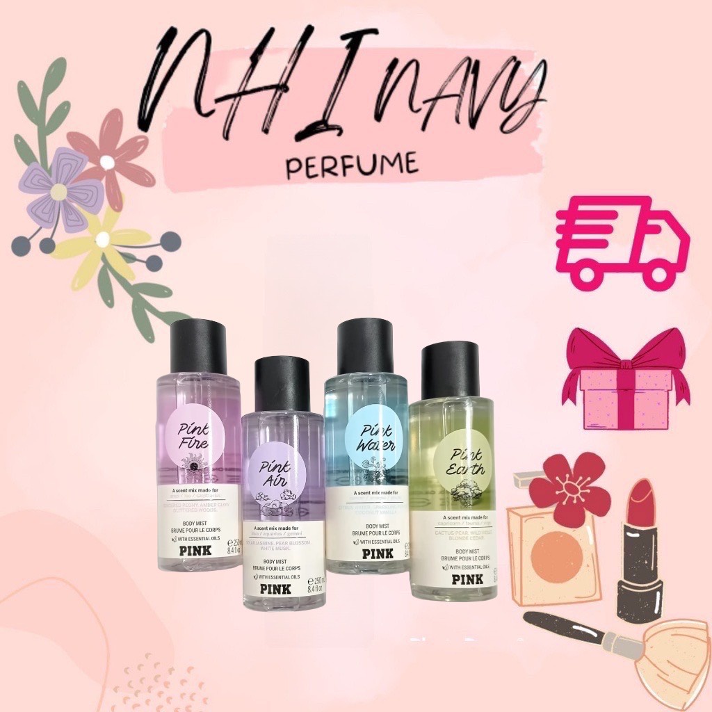 Body mist theo cung hoàng đạo PINK AIR, EARTH, FIRE,WATER - Dòng ASTROLOGY Victoria's Secret