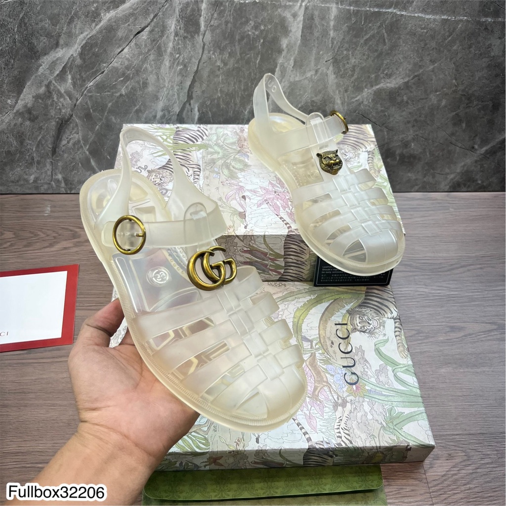 Dép Rọ Nam GC FULLBOX hai màu trắng đen-Sandal Rọ GC fullbox bill