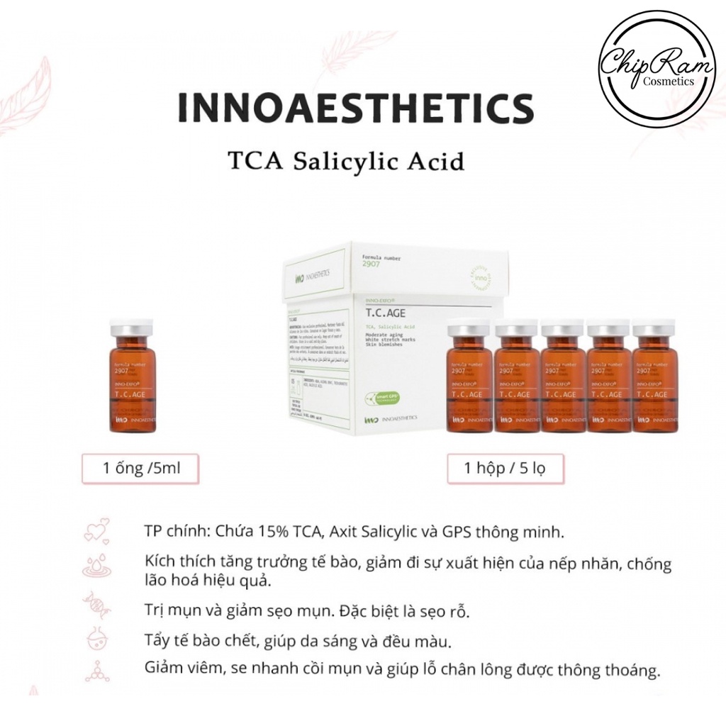 HOẠT CHẤT PEEL DA GIÚP THU NHỎ LỖ CHÂN LÔNG, CĂNG BÓNG, TRẮNG SÁNG MỜ SẸO TC.AGE INNOAESTHETICS