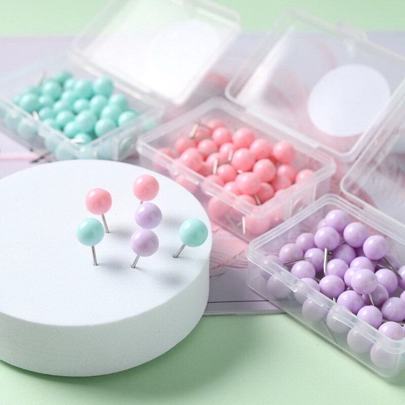 Nút Nam Châm Gắn Bảng Màu Macaron Kèm Hộp Đựng TOMI 040