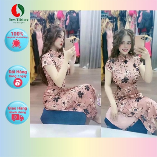 Đàm sườn xám body dáng dài L1