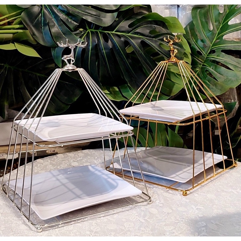 Kệ đựng mỹ phẩm 2 tầng