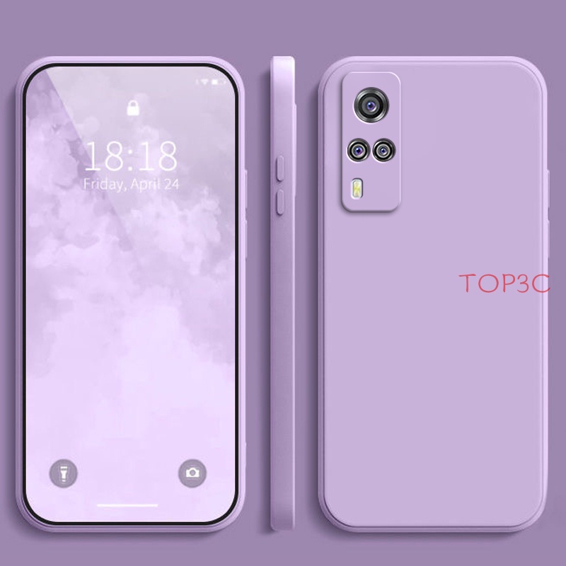 Ốp Điện Thoại Màu Trơn Cho Vivo Y51 Y53S Y72 5G Y52 5G Y50 Y30 Y76 5G Y12S Y20 Y21 Y33S Y21S T1X YT