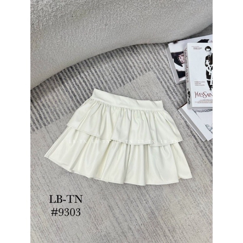 Chân váy da 2 tầng xoè hàng QC loại 1 có quần lót trong