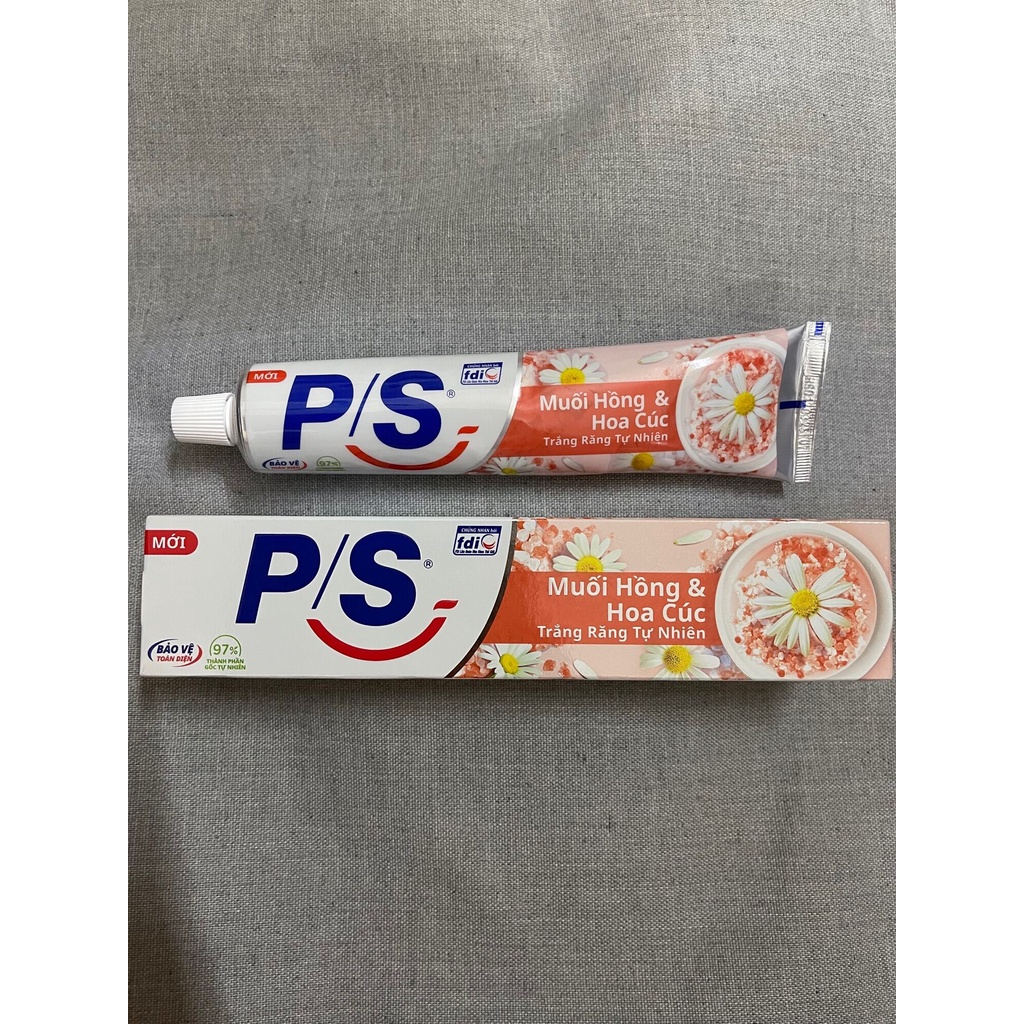 Kem đánh răng PS muối hồng và hoa cúc- Hàng tặng 30 g