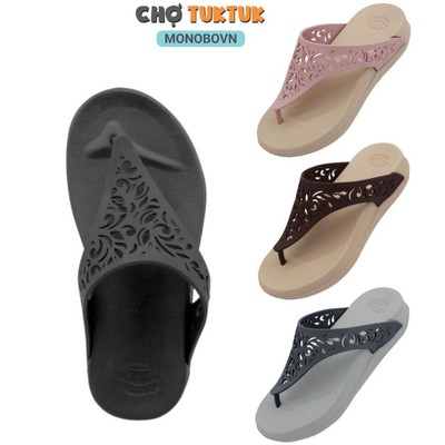 Dép nữ Thái Lan quai xỏ ngón đế cao 4cm chống trơn nhẹ êm  Monobo Moniga 6