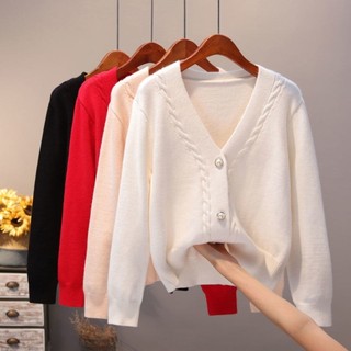 Áo khoác cardigan len cổ v dáng rộng kiểu hàn quốc thời trang thu đông 2022 cho nữ