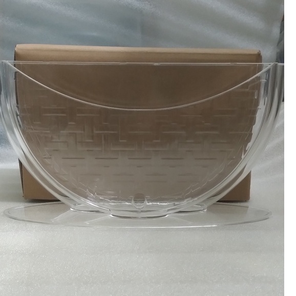 Nhúng bánh tráng 2 ngăn nhựa trong Arylic NBT02 Size 27cm