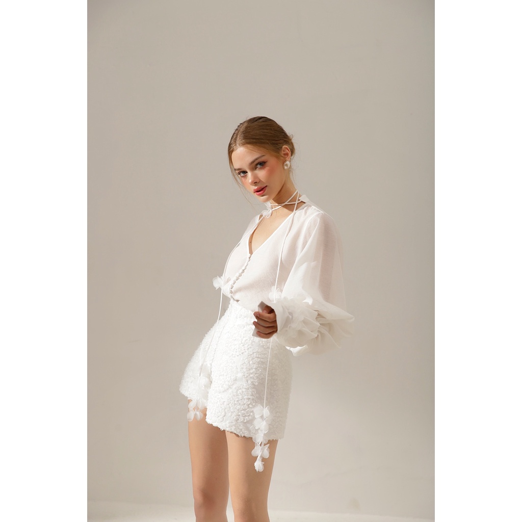 Set quần xù Liliana và áo sơ mi hoa Mimosa