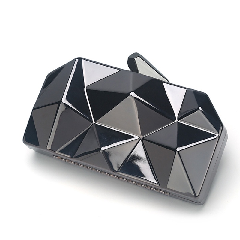 Túi xách IELGY dạng hộp sắt đính kim cương giả phong cách Hàn Quốc độc đáo cho nữ