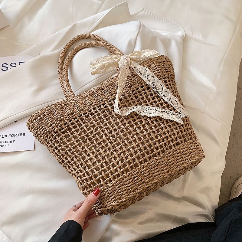 Túi cói thắt nơ