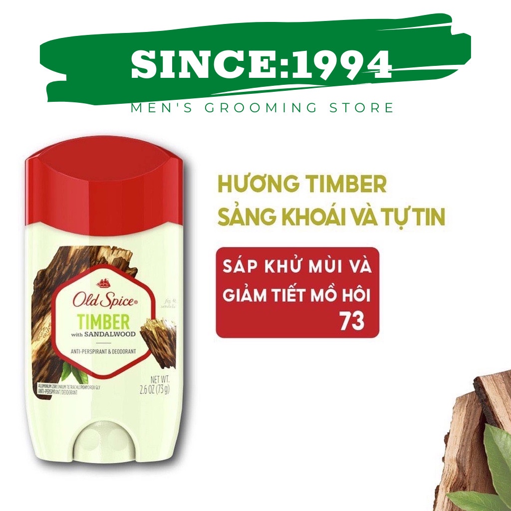 Lăn Sáp Khử Mùi Old Spice Bearglove, Wolfthorn, Timber, Fiji, PureSport, Fresh, Original Chính Hãng - Nhập Khẩu Mỹ