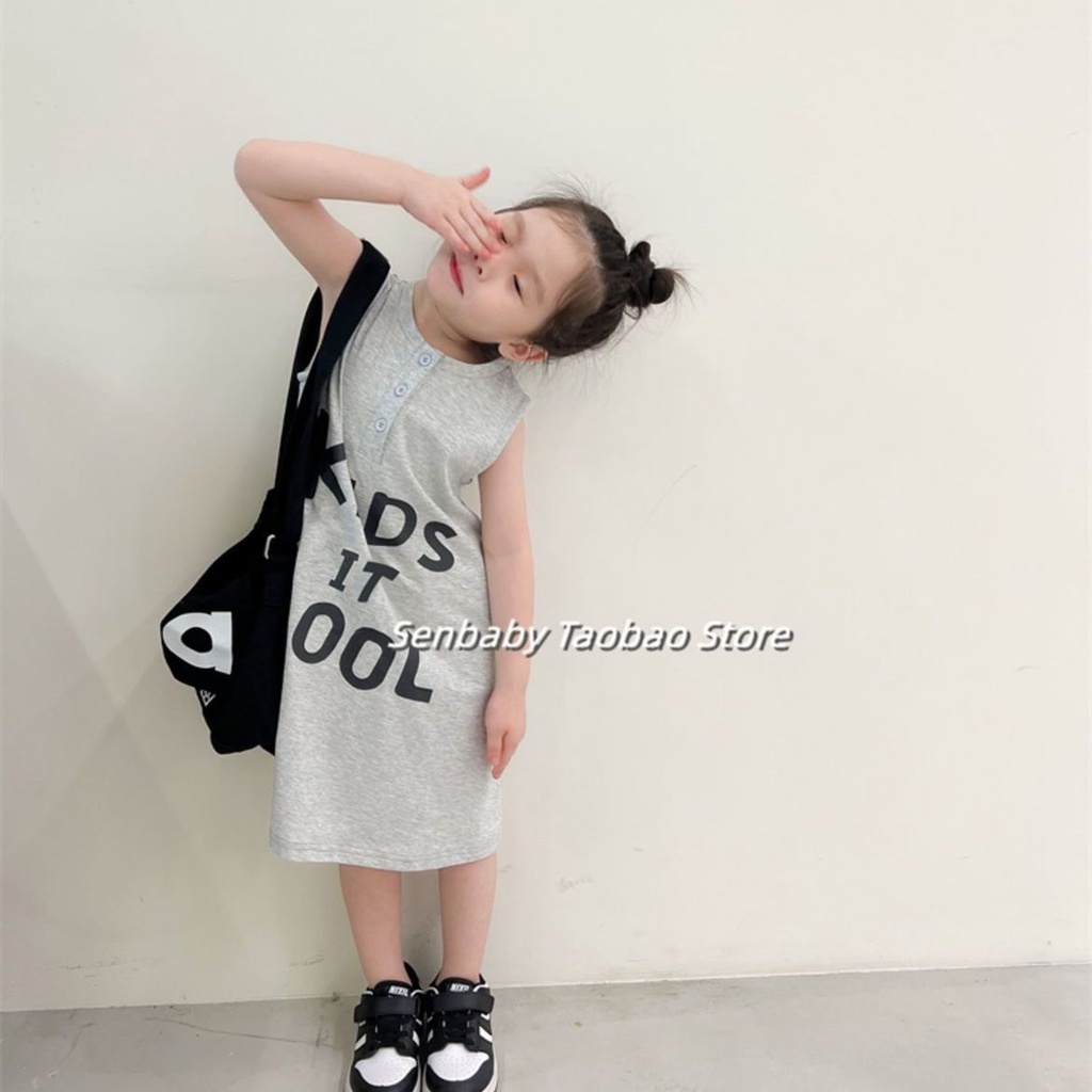 Áo Thun 100% Cotton Tay Ngắn Phong Cách Hàn Quốc Thời Trang Mùa Hè Cho Bé Gái