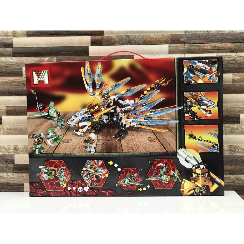 Đồ chơi lắp ráp lego Ninjago rồng phun lửa mã số MG 383 -  494pcs  và MG 183 -511PCS