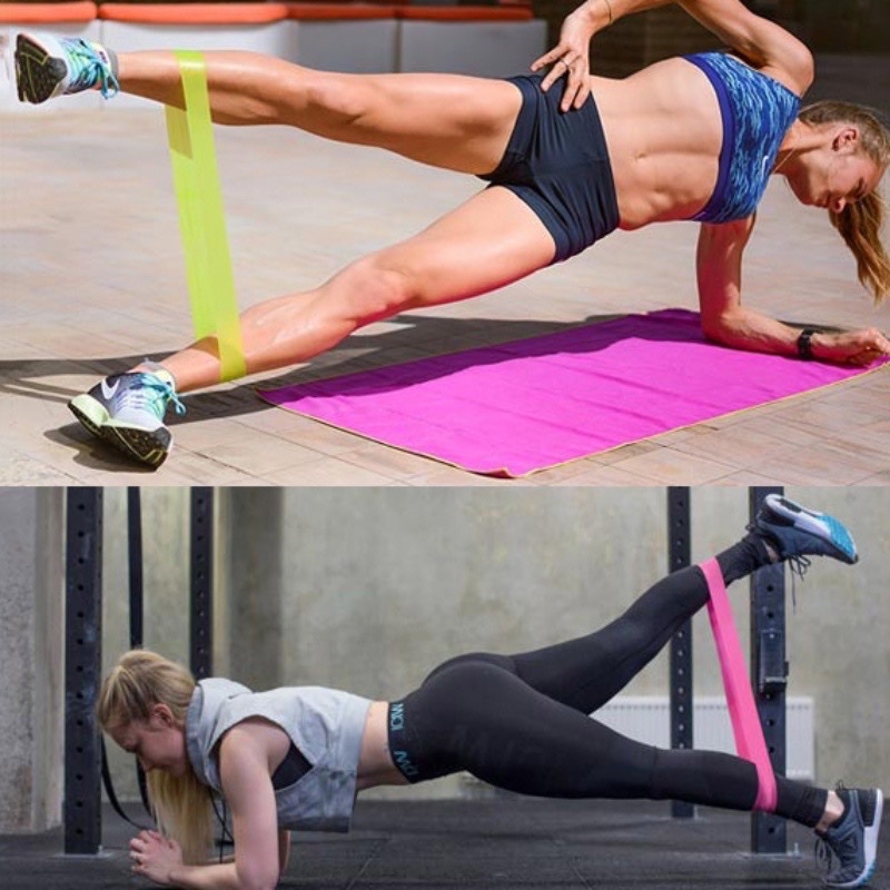 Dây đai kháng lực giúp rèn luyện sức khoẻ chất liệu cao su đàn hồi cao hỗ trợ tập yoga/gym