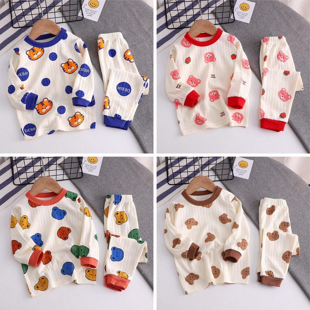 Quần áo trẻ em DAKIMI chất Thun Tăm cao cấp, quần áo thu đông bé trai bé gái mềm mịn ấm áp mẫu đồ bộ trẻ em từ 4-18kg