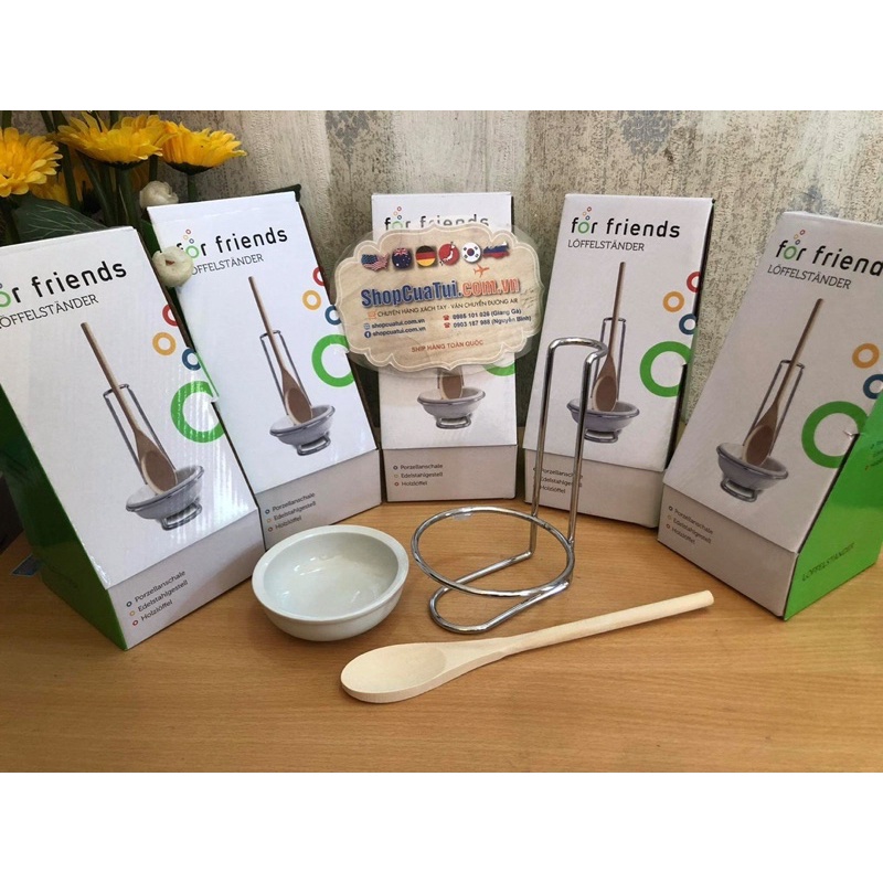 GIÁ ĐỂ THÌA MUÔI NẤU FOR FRIENDS giúp thẩm mỹ và sạch bếp khi nấu