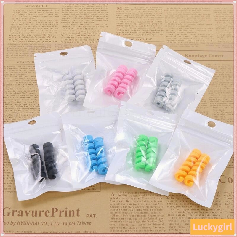 Bộ 2 Vỏ Bọc Bảo Vệ Dây Cáp Sạc / Tai Nghe Hình Xoắn Ốc