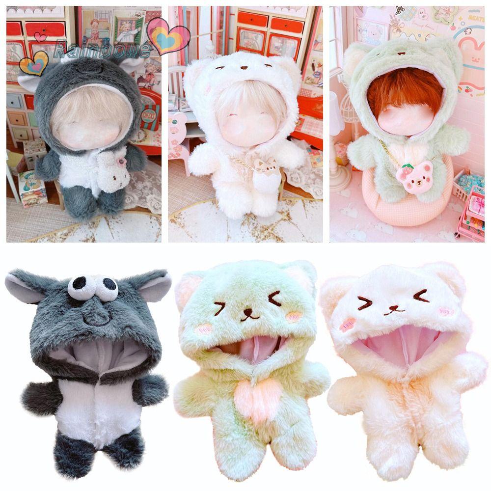 Áo Liền Quần Bằng Vải Cotton 20CM In Họa Tiết Hoạt Hình Dễ Thương Dành Cho Búp Bê