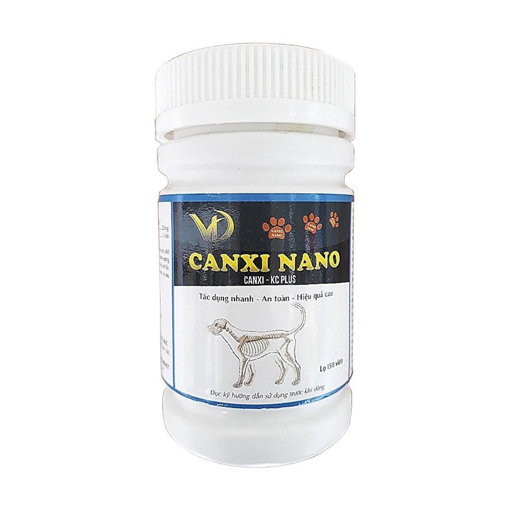 Canxi Nano cho chó mèo bổ sung canxi phục hồi bị hạ bàn tai cụp