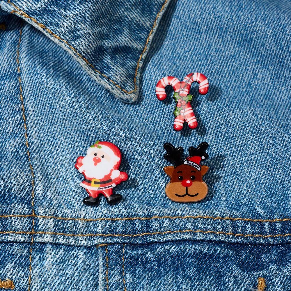 Ghim Cài Áo Họa Tiết Giáng Sinh Hoạt Hình Dễ Thương Bắt Mắt