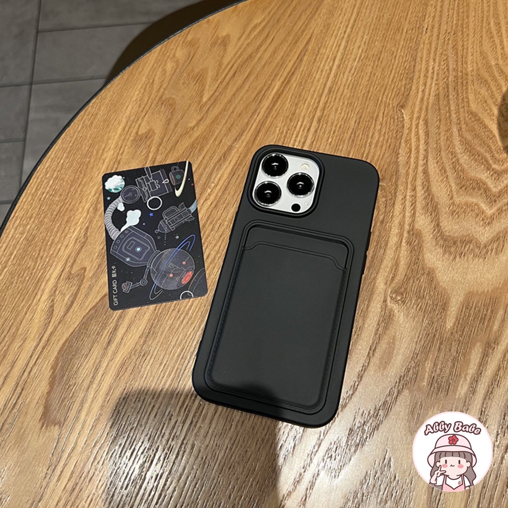 Ốp Điện Thoại TPU Silicon Mềm Chống Bụi Có Ngăn Đựng Thẻ Cho Iphone 14 Pro Max 11 7Plus 13 12 11 Pro Max