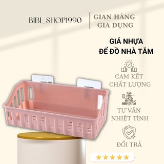 Giá để đồ nhà tắm nhà bếp dán tường dạng đan lưới bằng nhựa (GDL04)