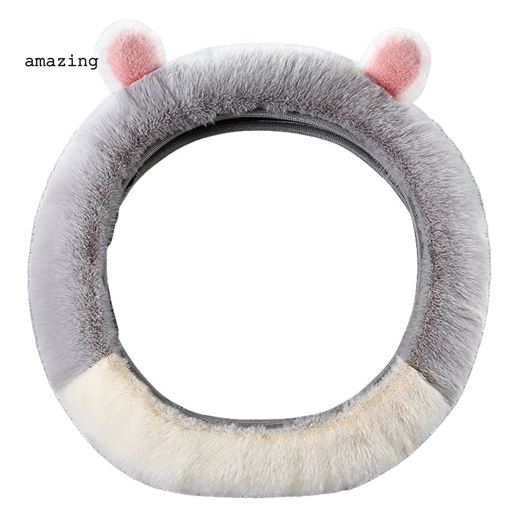 Vỏ Bọc Vô Lăng Xe Hơi Thiết Kế Tai Thỏ Hoạt Hình Dễ Thương