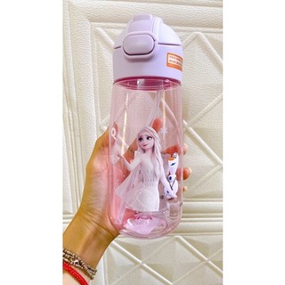 BÌNH NƯỚC DISNEY SIÊU NHÂN NHỆN/ ELSA / CAPTIAN 600ml QUAI XÁCH