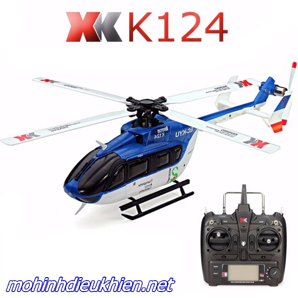 MÁY BAY XK K124 EC145 6 KÊNH KHÔNG CHỔI THAN 3D6G